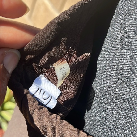 Women’s XL dark brown rayon halter dress with sequence front by Carina - Picture 5 of 5